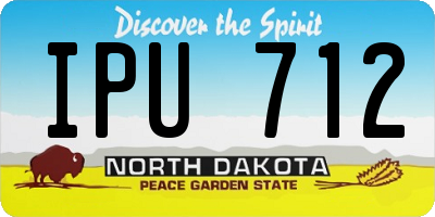 ND license plate IPU712