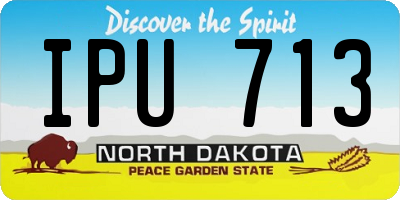 ND license plate IPU713