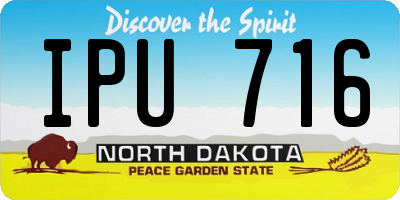 ND license plate IPU716
