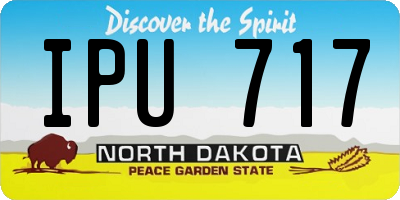 ND license plate IPU717