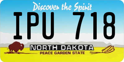 ND license plate IPU718