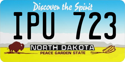 ND license plate IPU723