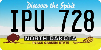 ND license plate IPU728