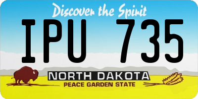 ND license plate IPU735