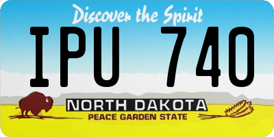 ND license plate IPU740