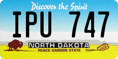 ND license plate IPU747