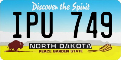 ND license plate IPU749