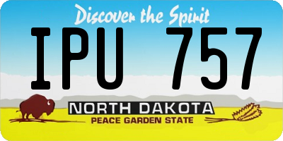 ND license plate IPU757