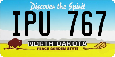 ND license plate IPU767