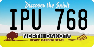 ND license plate IPU768