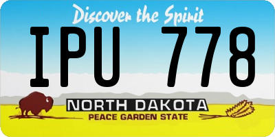 ND license plate IPU778