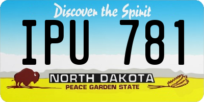 ND license plate IPU781
