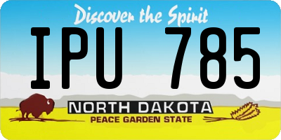 ND license plate IPU785