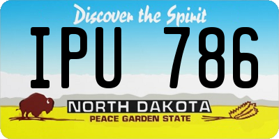 ND license plate IPU786