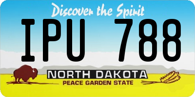 ND license plate IPU788