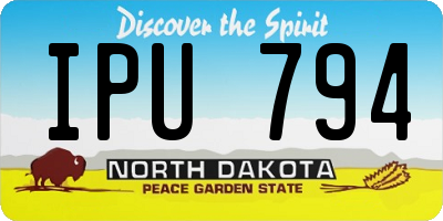ND license plate IPU794