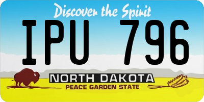 ND license plate IPU796