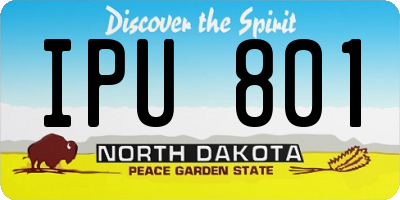ND license plate IPU801