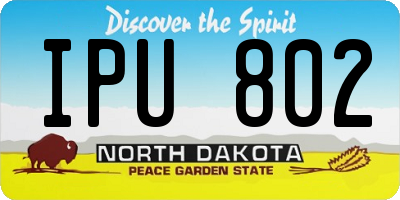 ND license plate IPU802