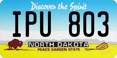 ND license plate IPU803