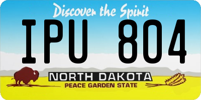 ND license plate IPU804