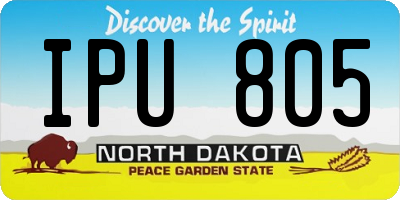 ND license plate IPU805