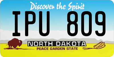 ND license plate IPU809