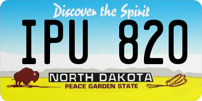 ND license plate IPU820