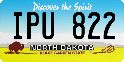 ND license plate IPU822