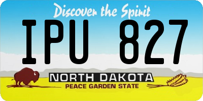 ND license plate IPU827