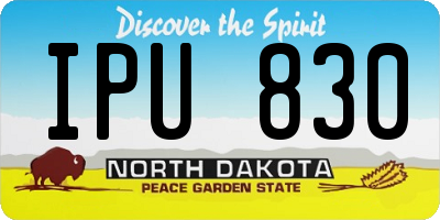 ND license plate IPU830