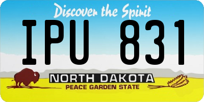 ND license plate IPU831