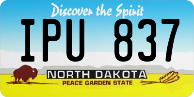ND license plate IPU837