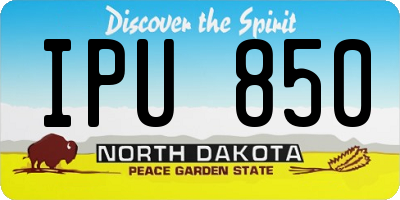 ND license plate IPU850