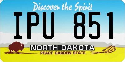 ND license plate IPU851