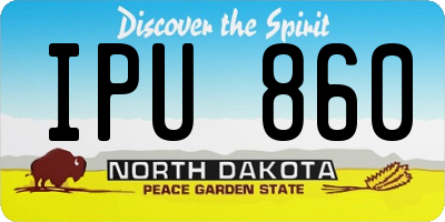 ND license plate IPU860