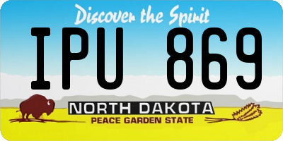 ND license plate IPU869