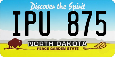 ND license plate IPU875