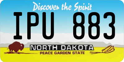 ND license plate IPU883