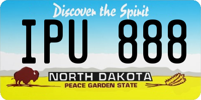 ND license plate IPU888