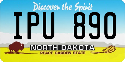 ND license plate IPU890