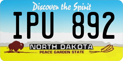 ND license plate IPU892