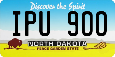 ND license plate IPU900