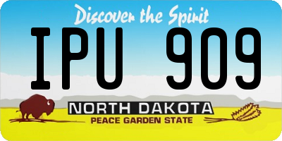 ND license plate IPU909