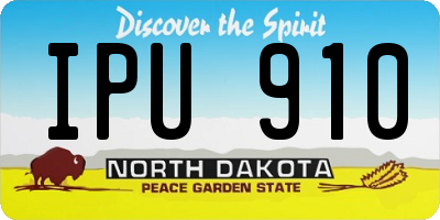 ND license plate IPU910