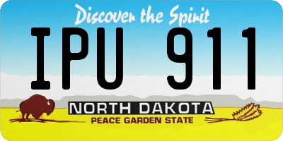 ND license plate IPU911