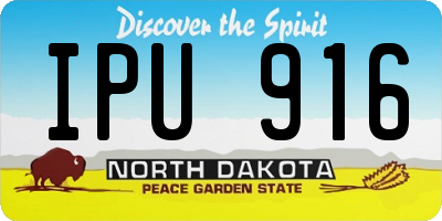 ND license plate IPU916