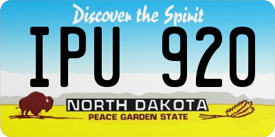 ND license plate IPU920