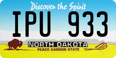 ND license plate IPU933