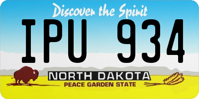 ND license plate IPU934